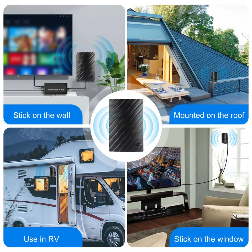 Improved 4K HDTV Indoor Digital TV Antenna with Amplifier
