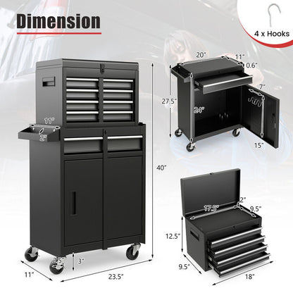 Portable Rolling Storage Toolbox