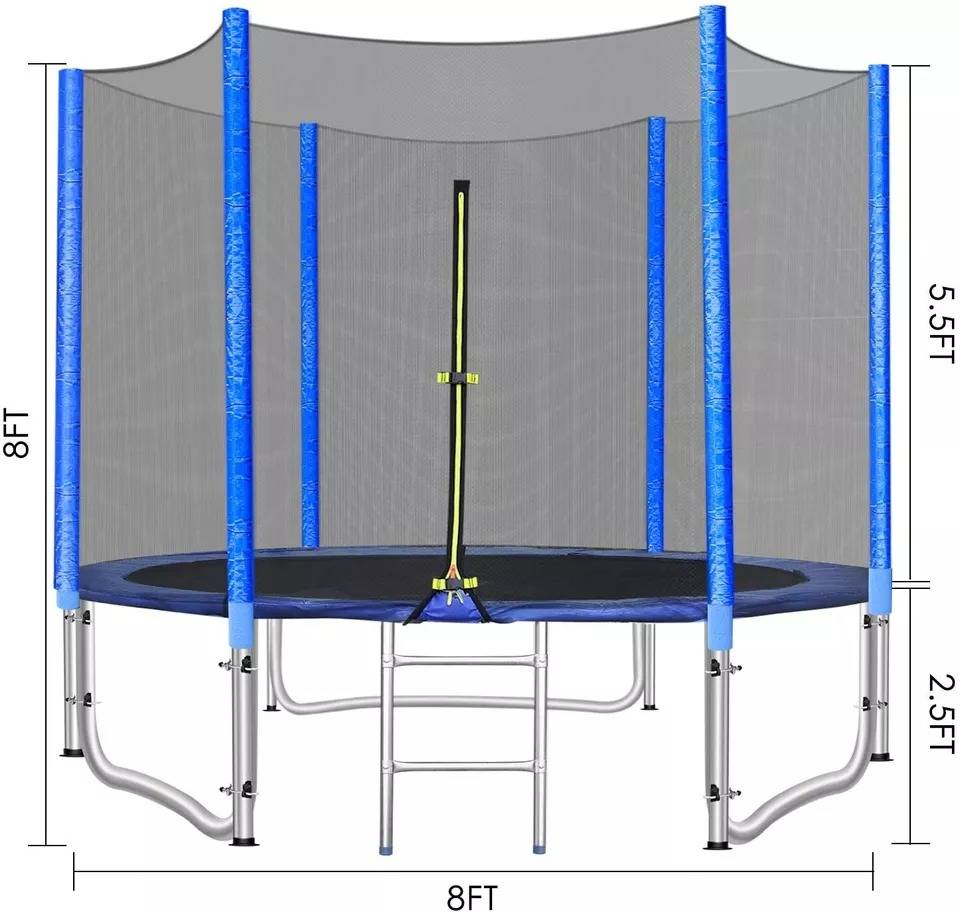 Large Family Fun Trampoline 8FT