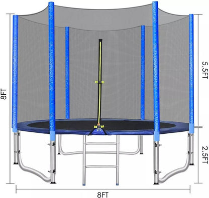 Large Family Fun Trampoline 8FT
