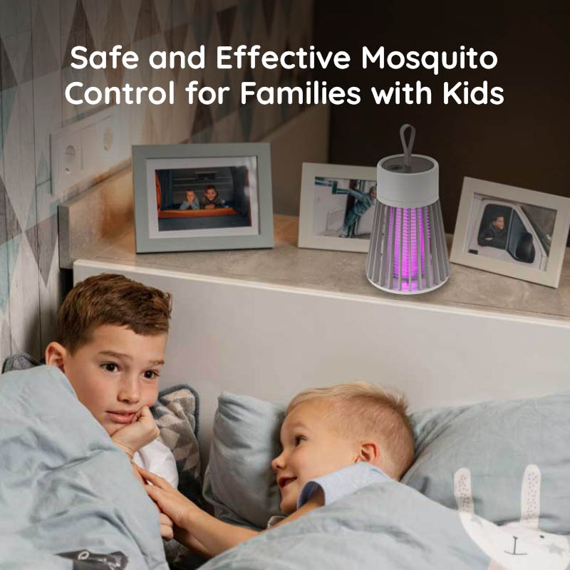 Compact USB Powered Mosquito Killer Lamp with LED Light