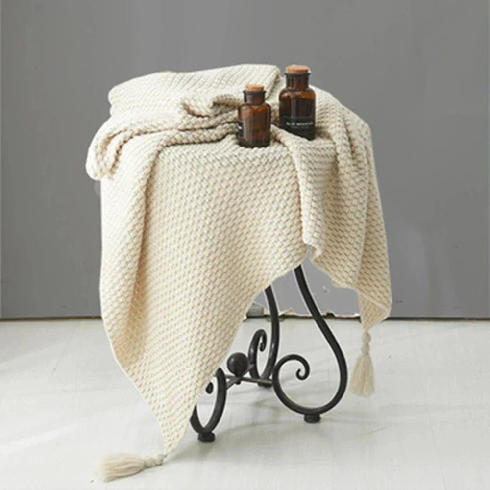 Cozy Natural Fiber Throw Blanket