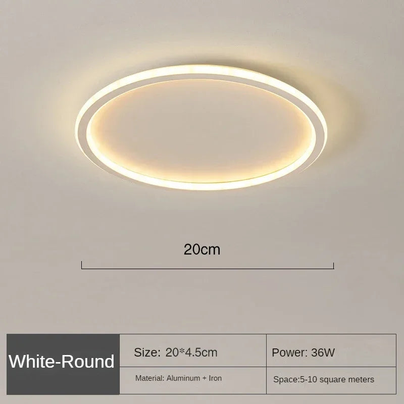 Classic White Round Ceiling Light