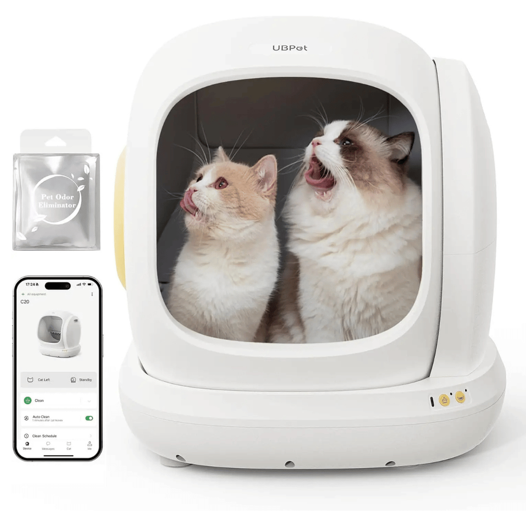 Advanced Automatic Pet Litter Box with Mobile Health Monitor