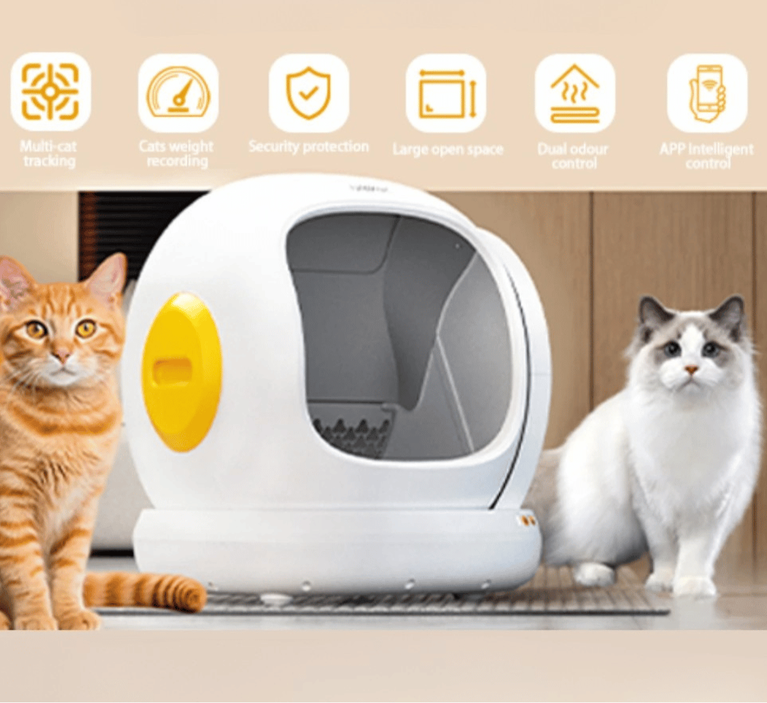 Advanced Automatic Pet Litter Box with Mobile Health Monitor