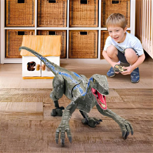 Remote Control Dinosaur Toy with Lights and Sounds - Halri