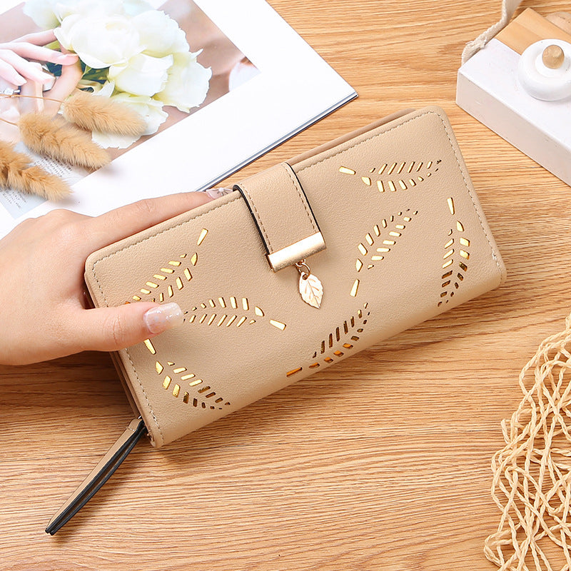 Stylish Leaf Print Women's Wallet - Halri