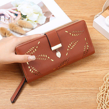 Stylish Leaf Print Women's Wallet