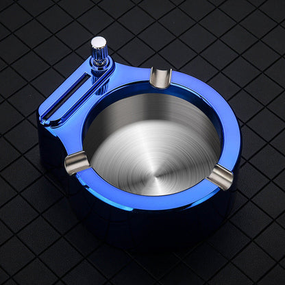 Vintage Metal Ash Tray, Table Lighter - Halri