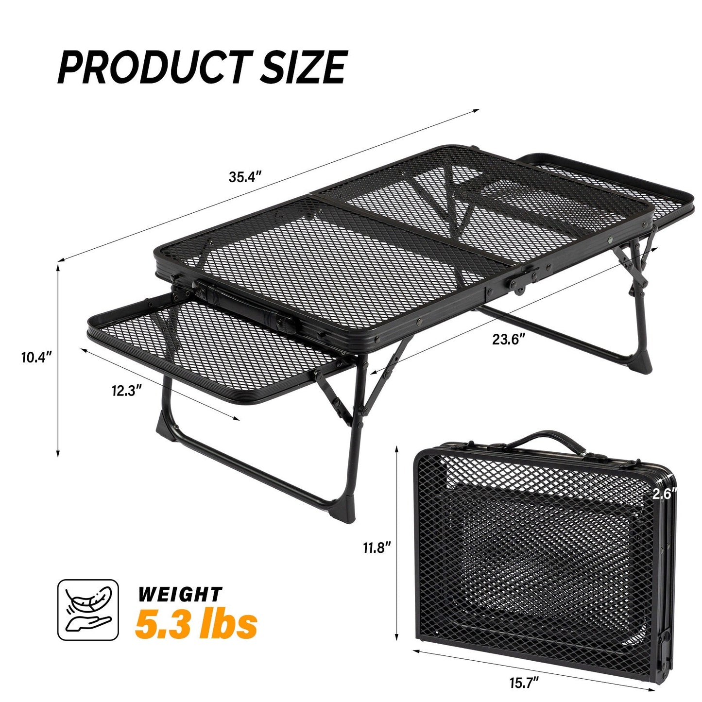 Compact Collapsible Outdoor BBQ Table