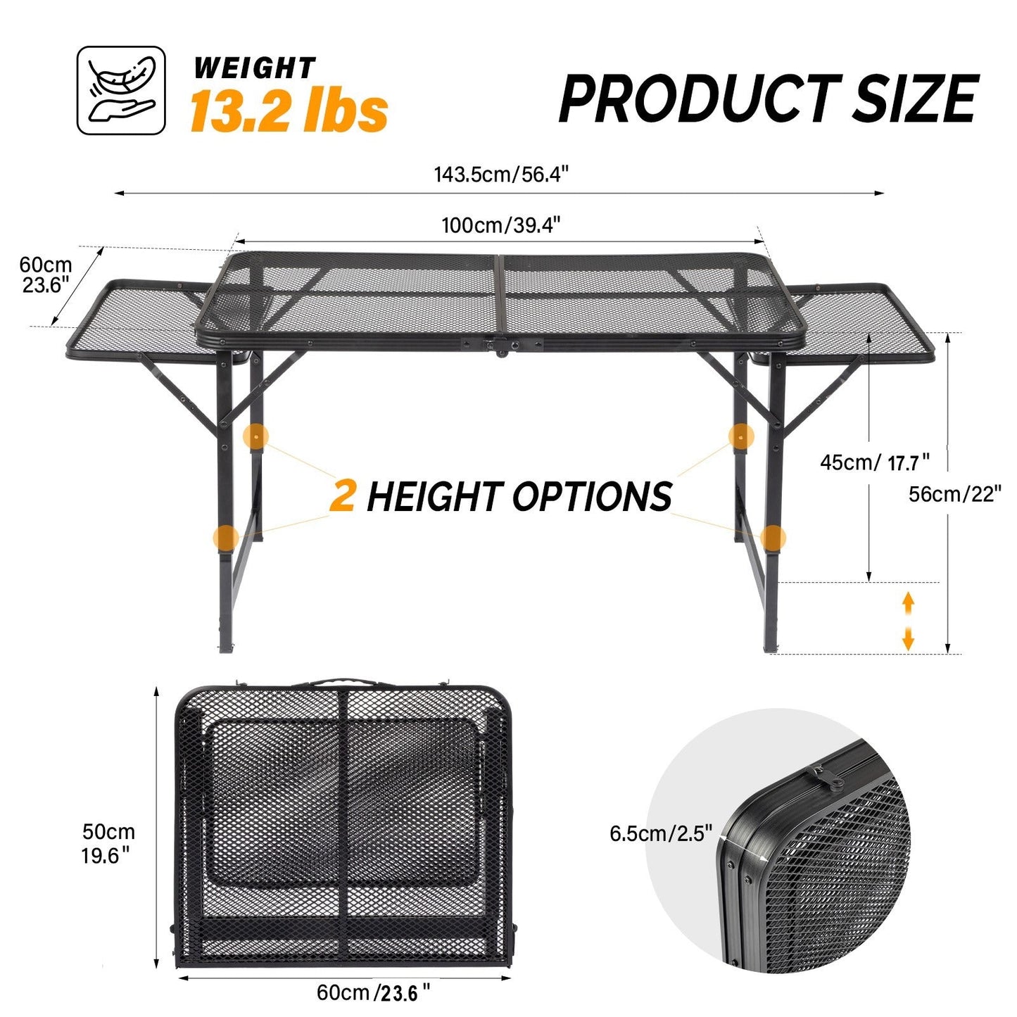 Compact Collapsible Outdoor BBQ Table
