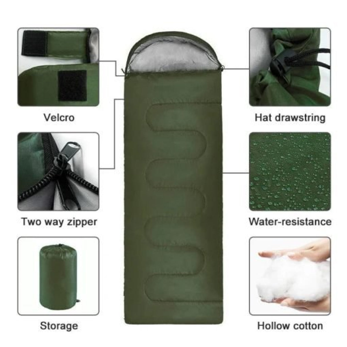 Lightweight Compact Sleeping Bag for Camping & Hiking