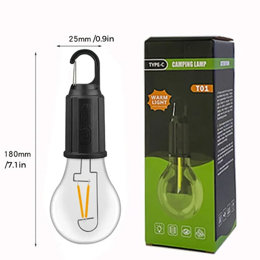 Vintage Portable LED Camp Light with USB Charger - Halri