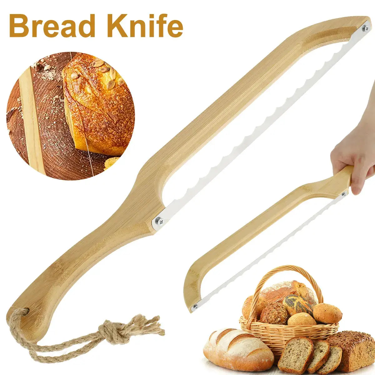 Comfort Grip Bread Knife with Sharp Stainless Steel Blade