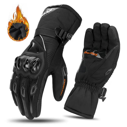 Warm Waterproof Motorcycle Winter Gloves with Thermal Insulation