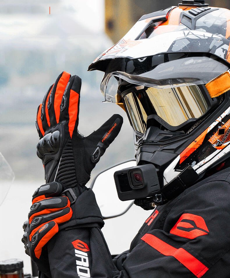 Warm Waterproof Motorcycle Winter Gloves with Thermal Insulation - Halri