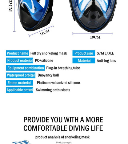 Clear Vision Scuba Dive Snorkeling Mask