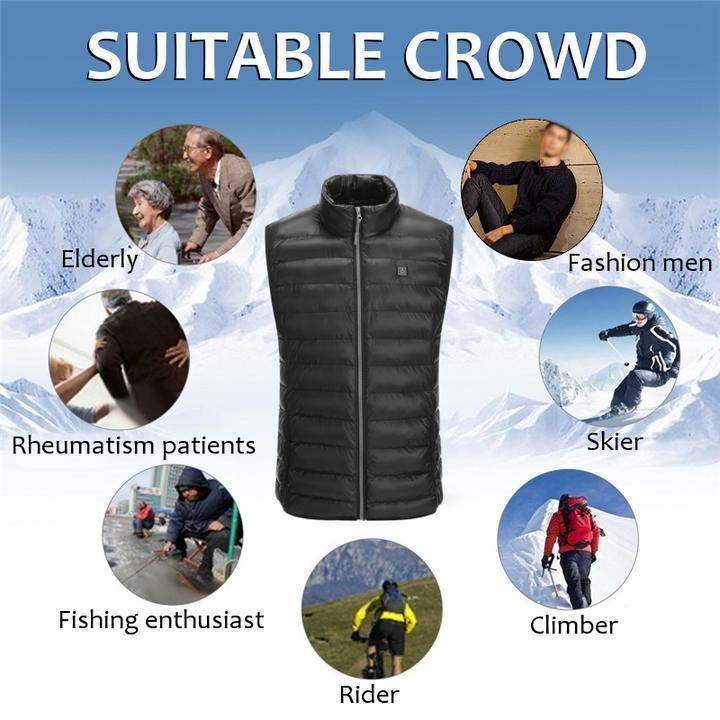 Warm Thermal Reversible USB Vest Jacket