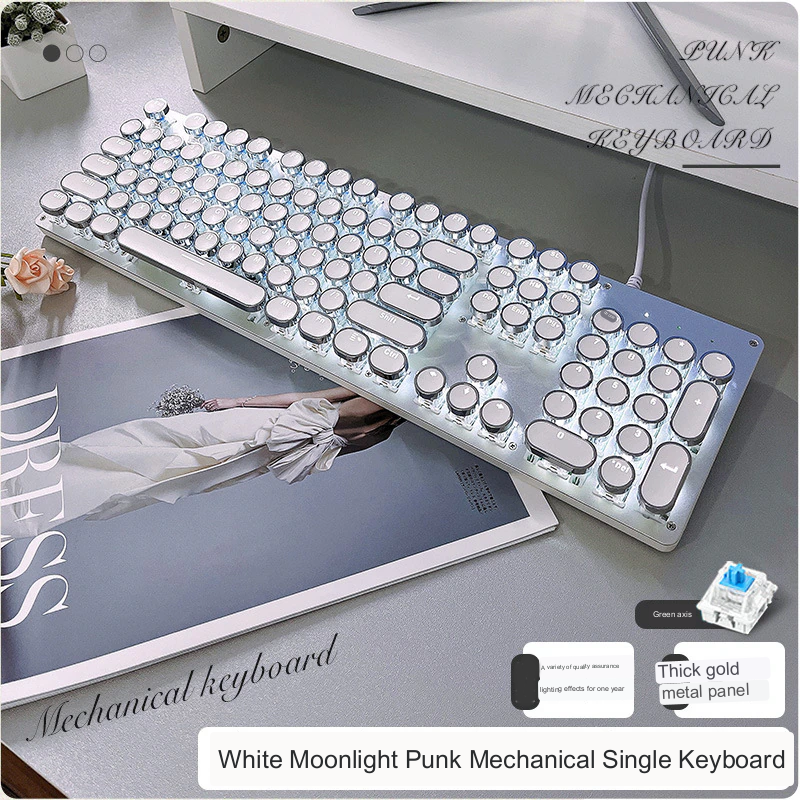 Vintage Style Mechanical Computer Keyboard