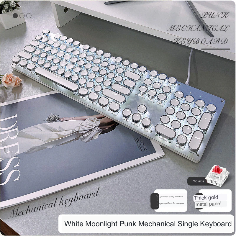 Vintage Style Mechanical Computer Keyboard - Halri