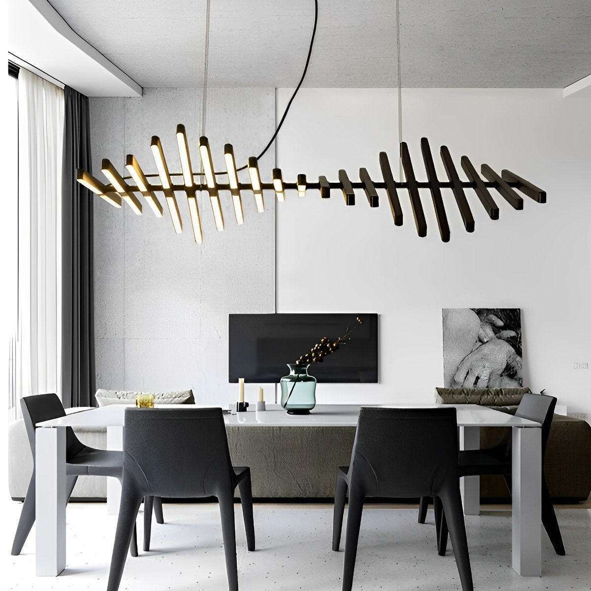 Modern Sleek Dimmable LED Pendant Light Fixture