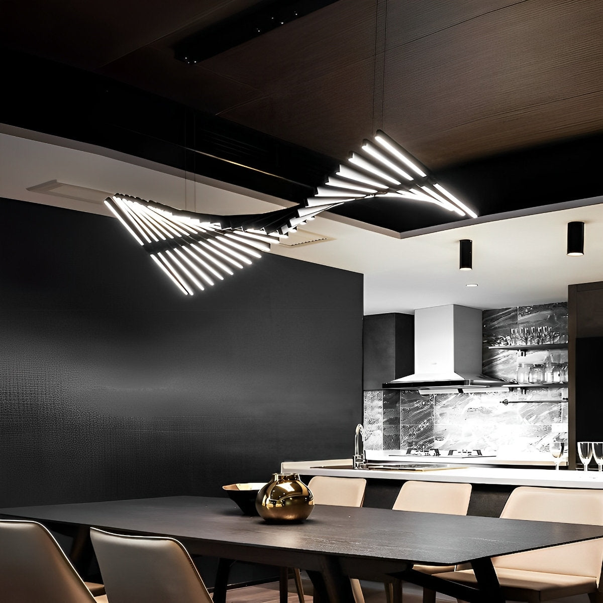 Modern Sleek Dimmable LED Pendant Light Fixture