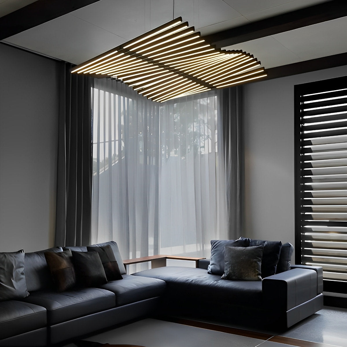 Modern Sleek Dimmable LED Pendant Light Fixture