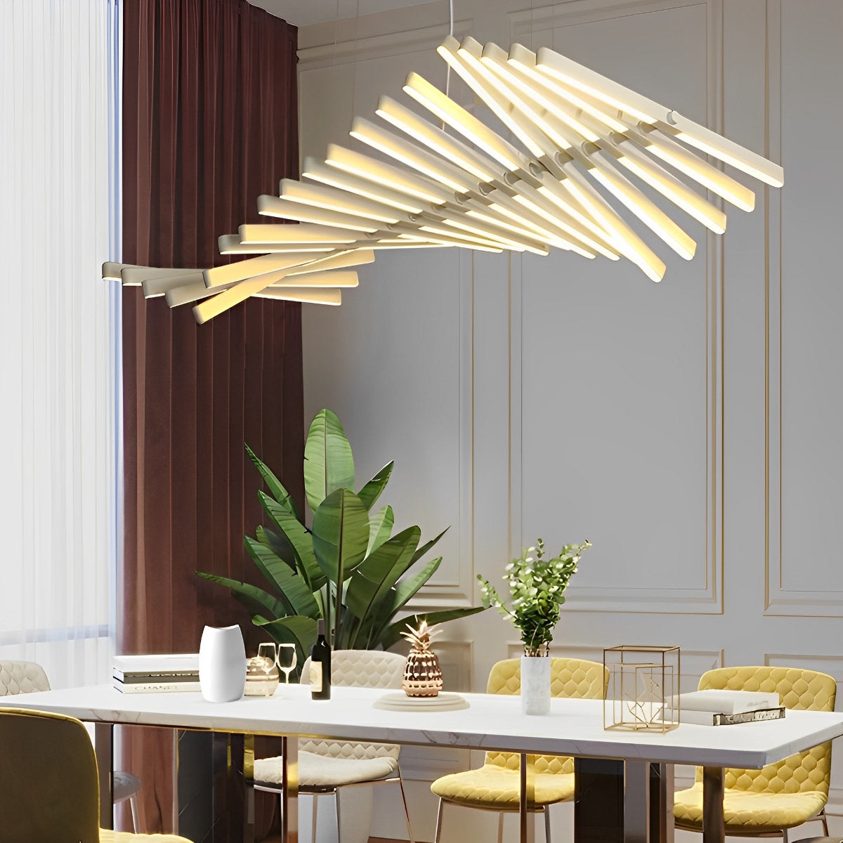 Modern Sleek Dimmable LED Pendant Light Fixture
