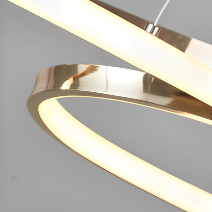 Stylish Curved 8 Led Dimmable Pendant Light Fixture
