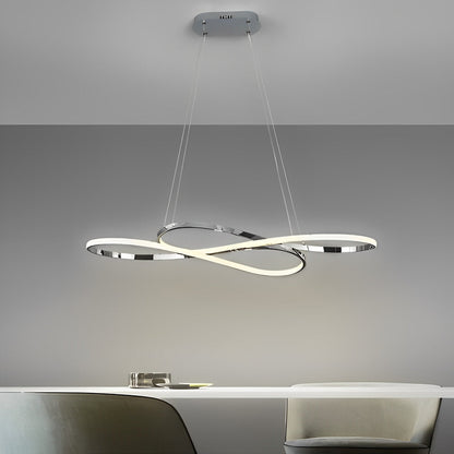 Stylish Curved 8 Led Dimmable Pendant Light Fixture