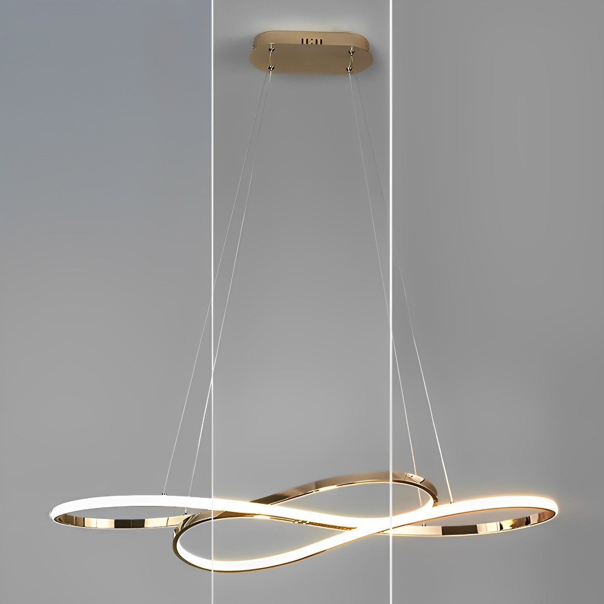 Stylish Curved 8 Led Dimmable Pendant Light Fixture