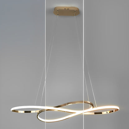 Stylish Curved 8 Led Dimmable Pendant Light Fixture