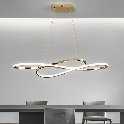 Stylish Curved 8 Led Dimmable Pendant Light Fixture