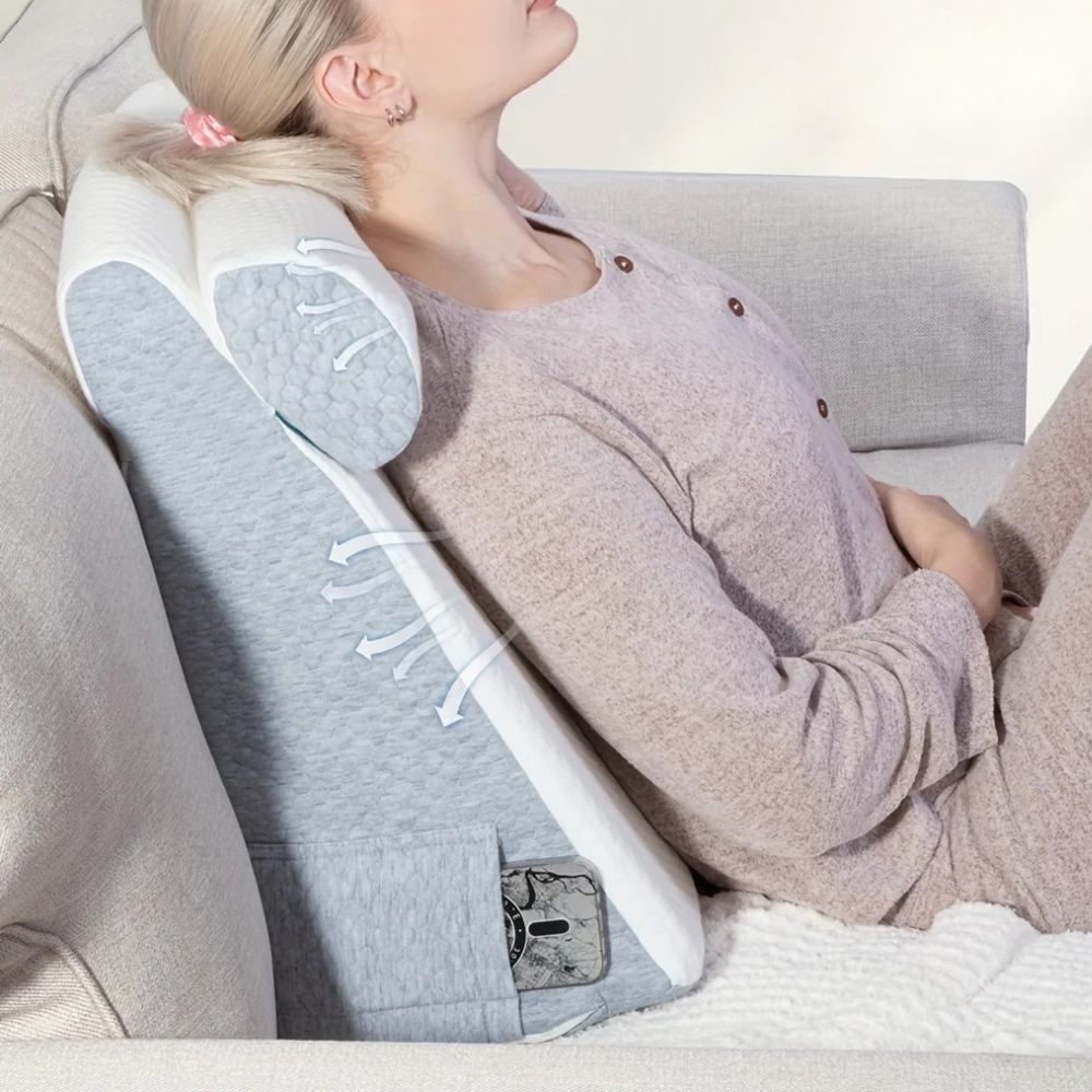 Comfortable Foam Bed Wedge Pillow for Acid Reflux Relief - Halri
