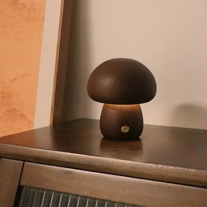 Warm Wooden Fungi LED Nightlight