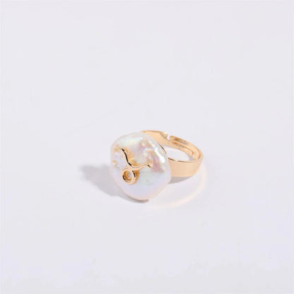 Big Astrology Pearl Cocktail Ring