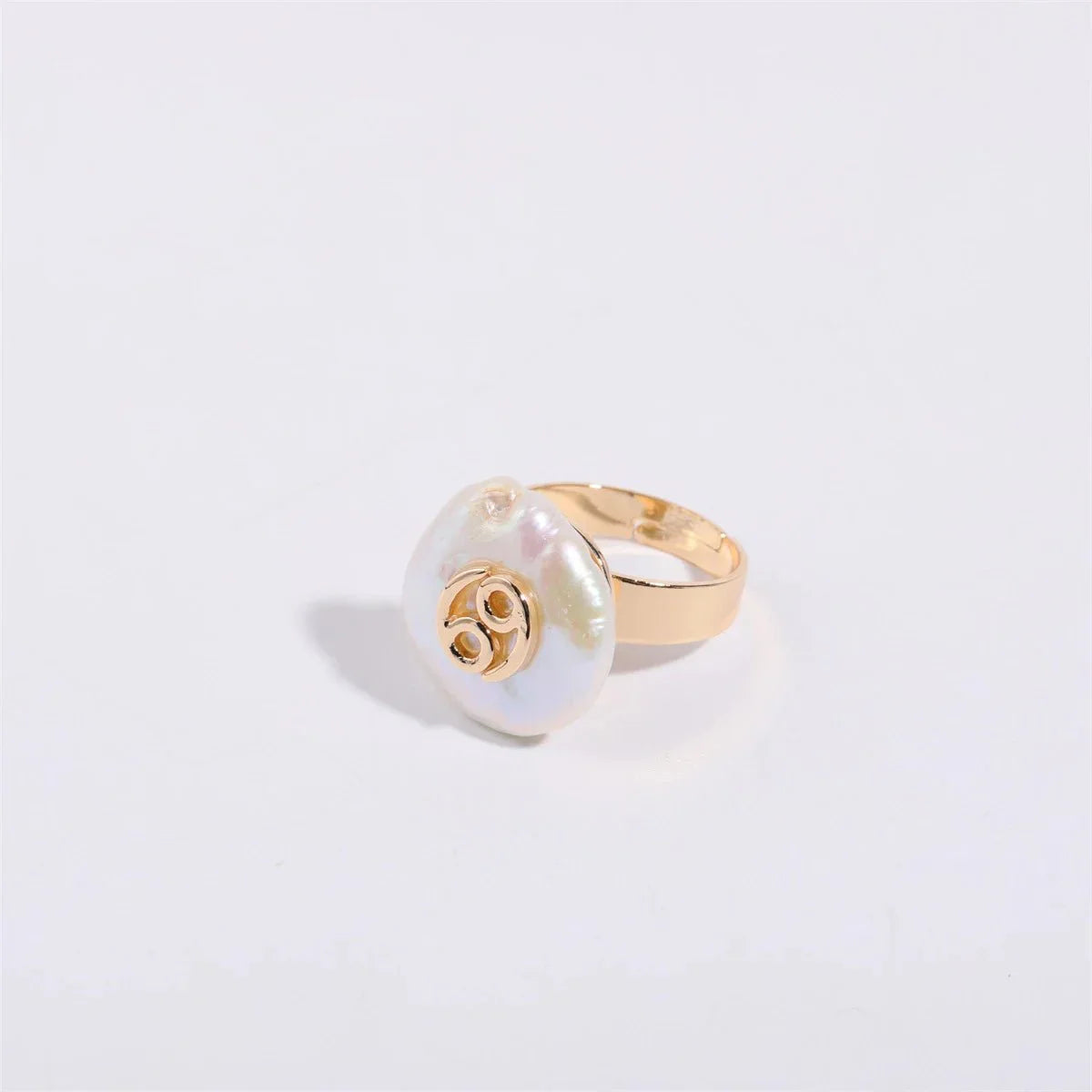 Big Astrology Pearl Cocktail Ring