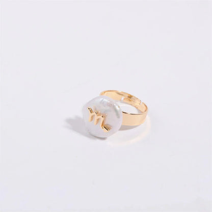 Big Astrology Pearl Cocktail Ring