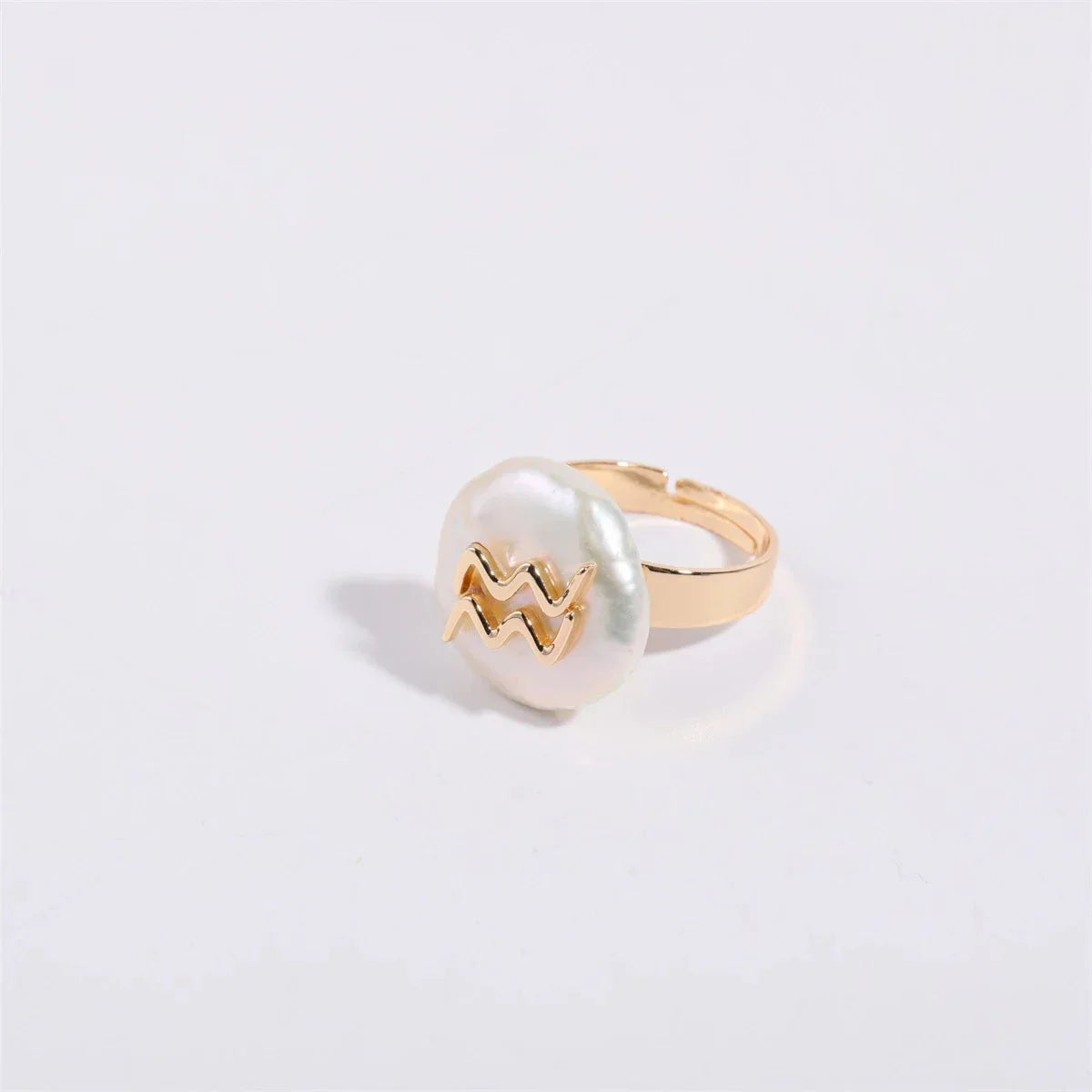 Big Astrology Pearl Cocktail Ring